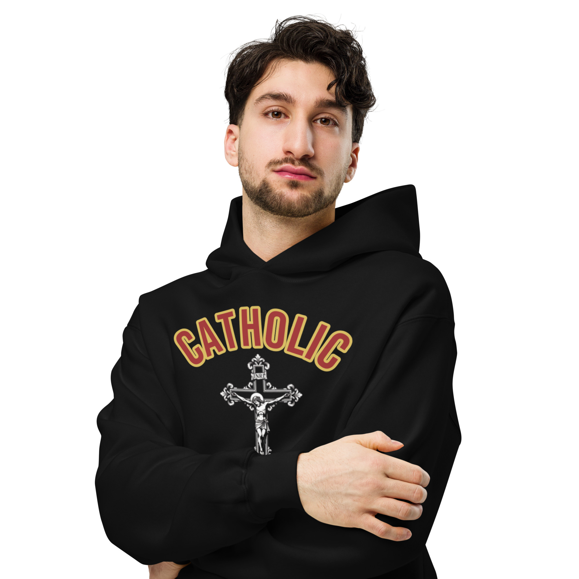 “Catholic” oversized hoodie